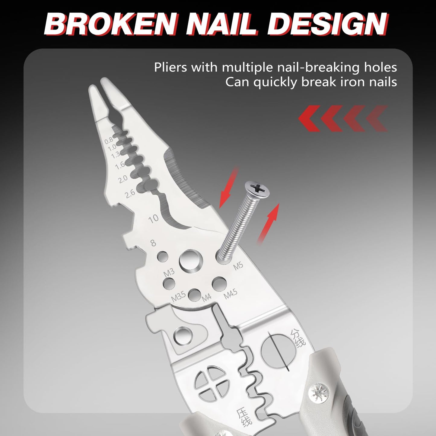 Wire stripper pliers product view