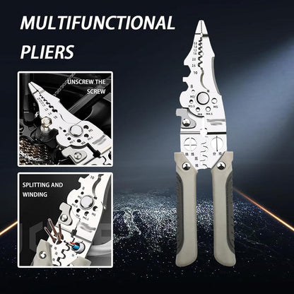 Heavy-Duty Multi-Function Wire Stripper and Crimping Pliers