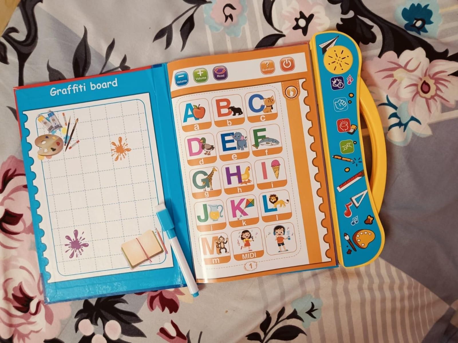 Child using book