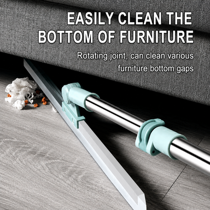 Heavy Duty Magic Broom Silicone Floor Wiper–Premium Floor Squeegee with Stainless Steel Extendable Handle