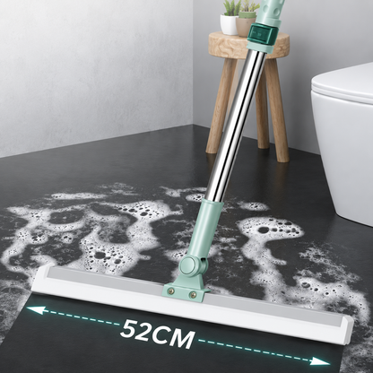 Heavy Duty Magic Broom Silicone Floor Wiper–Premium Floor Squeegee with Stainless Steel Extendable Handle